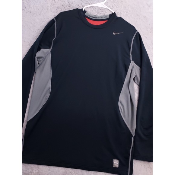 Nike Pro Combat Shirt Mens Extra Large Hyperwarm Dri Fit Max Thermal Base Layer - Picture 1 of 9